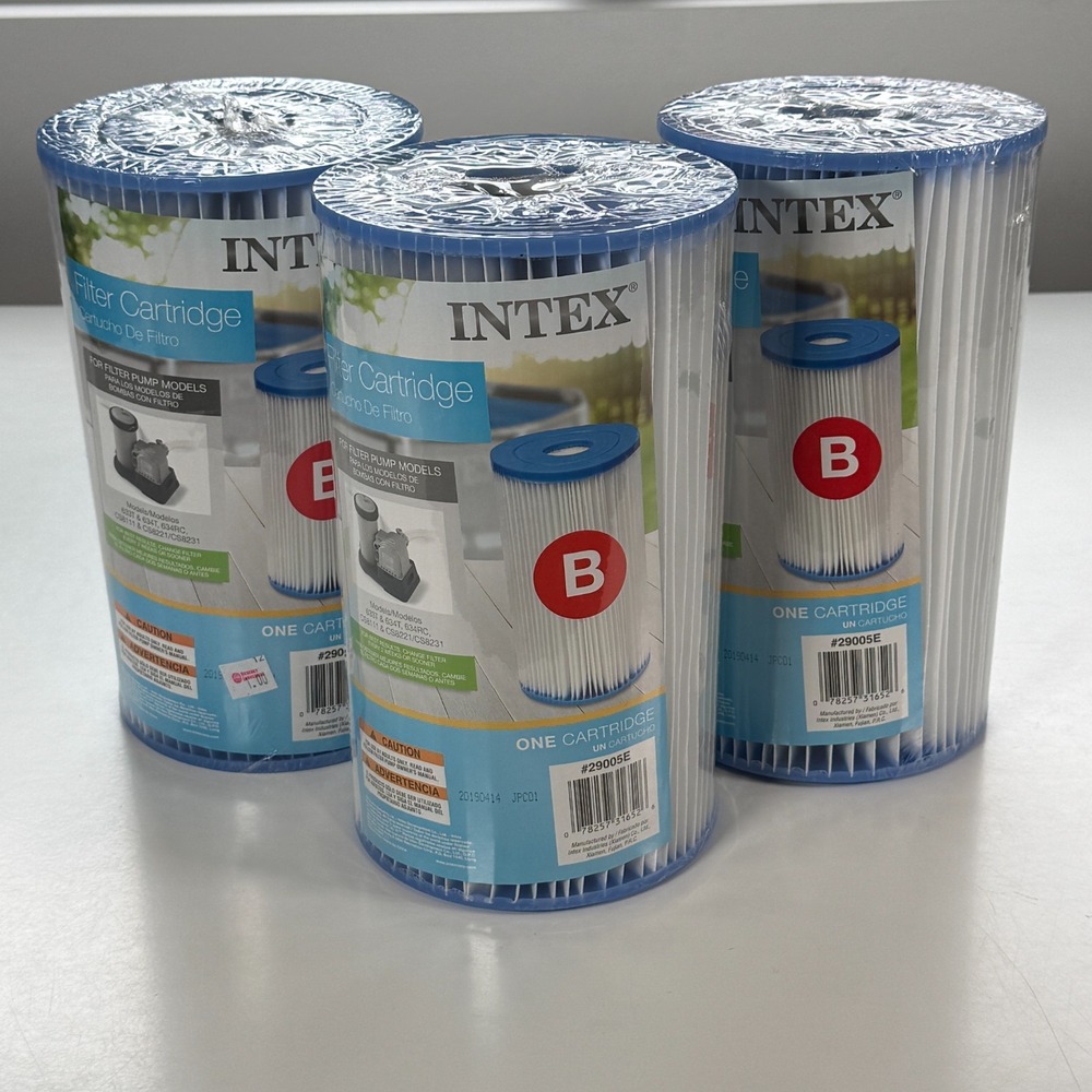 Lot‎ of 3 INTEX Pool Filter Pump Cartridge Type B Sealed 29005E
